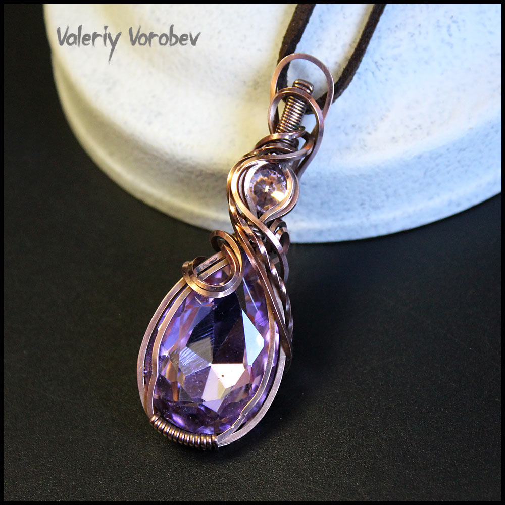 Граненое стекло в украшениях Wire Wrap