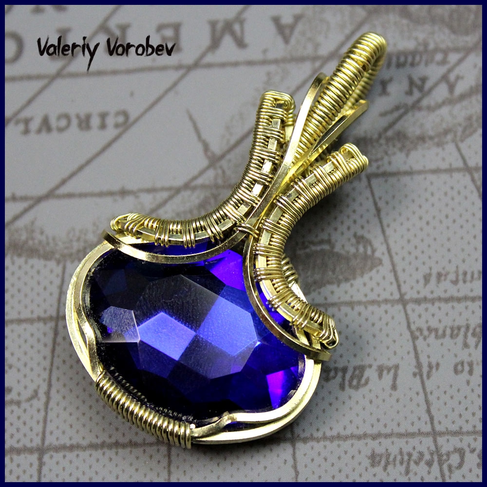 Граненое стекло в украшениях Wire Wrap