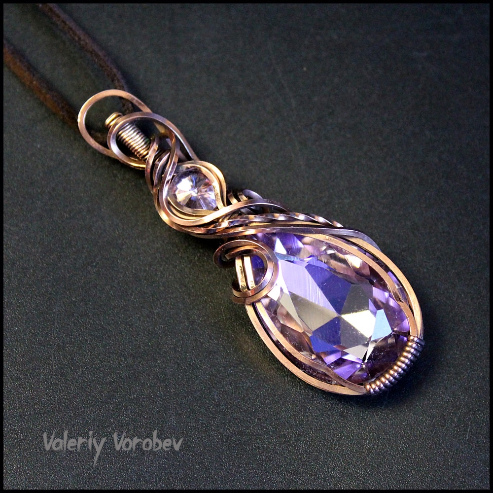 Граненое стекло в украшениях Wire Wrap