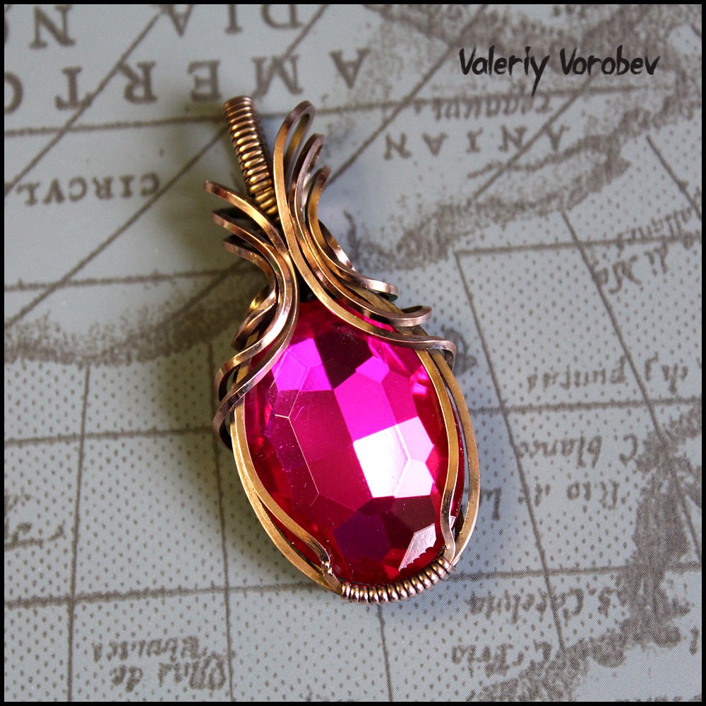 Граненое стекло в украшениях Wire Wrap