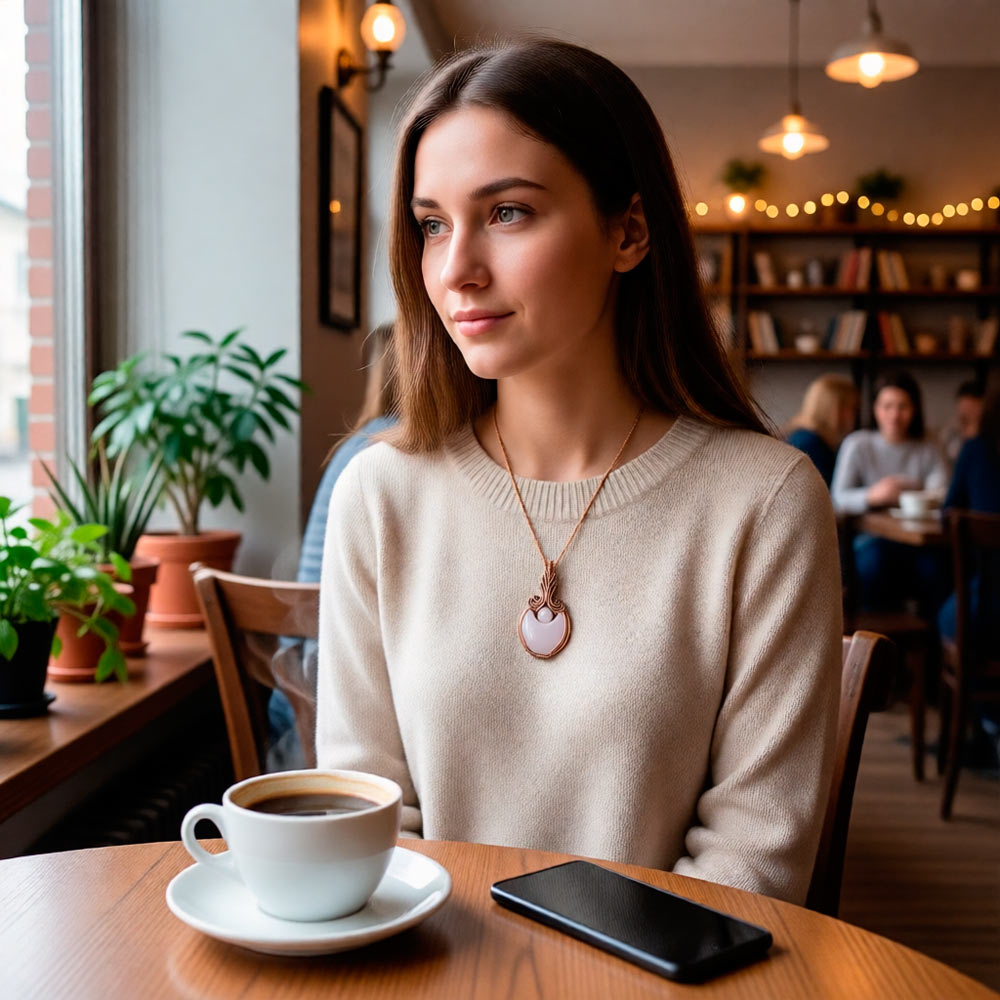 Авторские кулоны "Лунница" из проволоки и камня в технике Wire Wrap